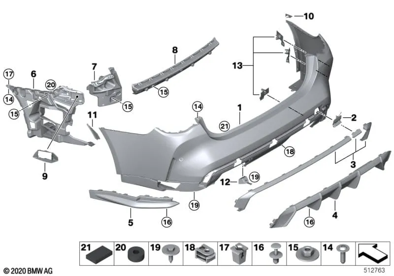Комплект накладок 4er BMW 51127884227
