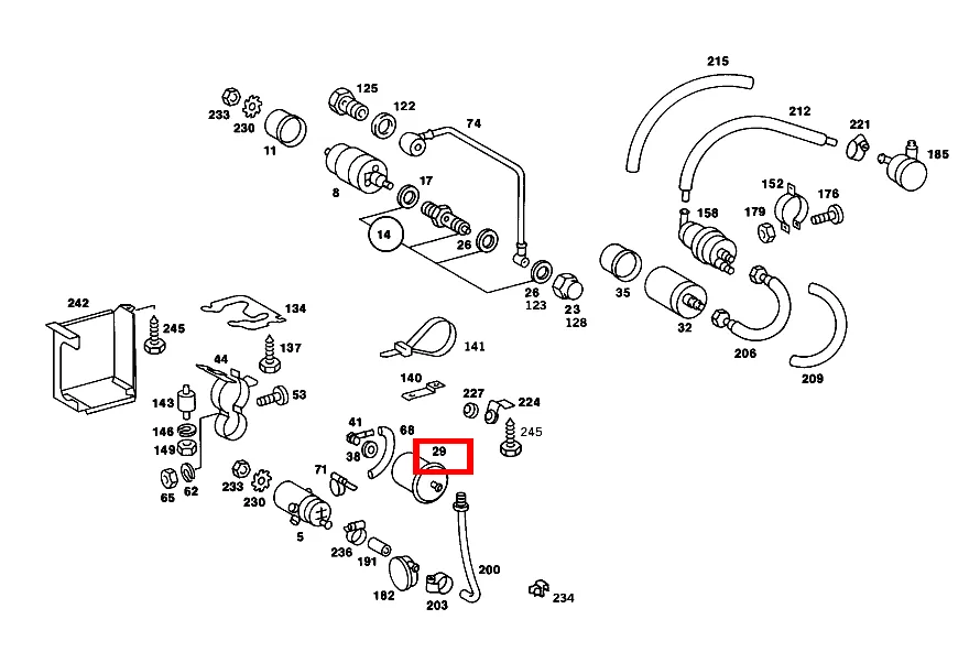 Фильтр для SLC 107 и SE 116 8 114 Mercedes-Benz A0000927601