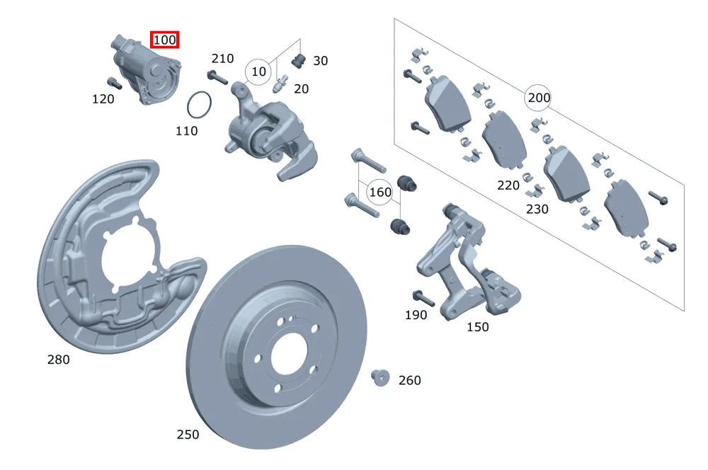 Редукторный блок CLA 118, C 205, E 211 левый и правый Mercedes-Benz A0001500300