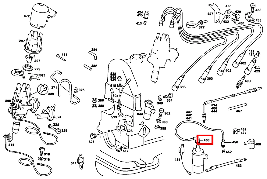 Помехоподавляющий наконечник для G-класса 460 Mercedes-Benz A0001567410