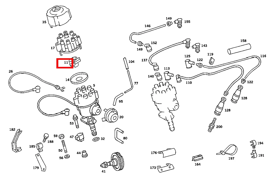 Ротор для SLC R107, SE W126, SEL W109 Mercedes-Benz A0001582331