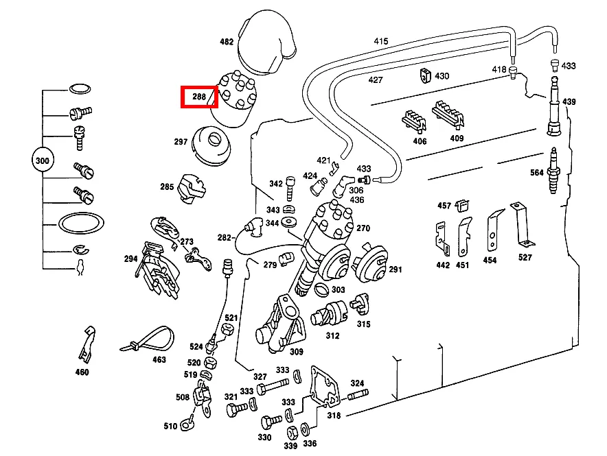 Крышка распределителя зажигания Mercedes-Benz A000158440264