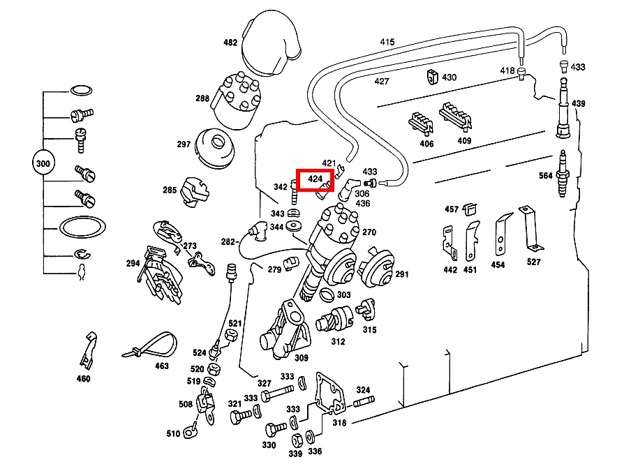 Защитный колпак распределителя зажигания Mercedes-Benz A0001591585