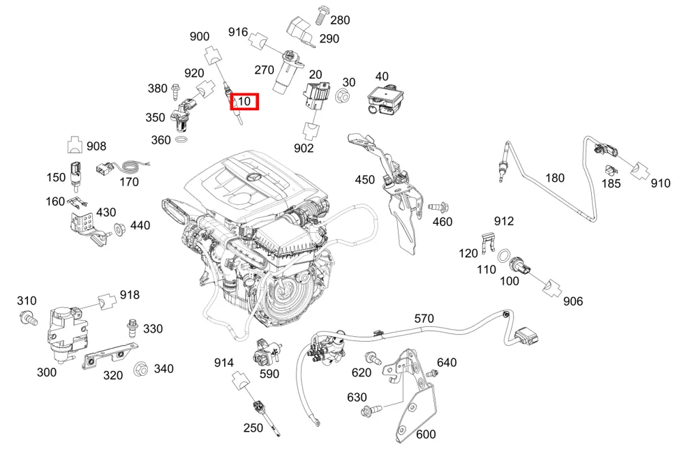 Свеча накала Mercedes-Benz A0001591600