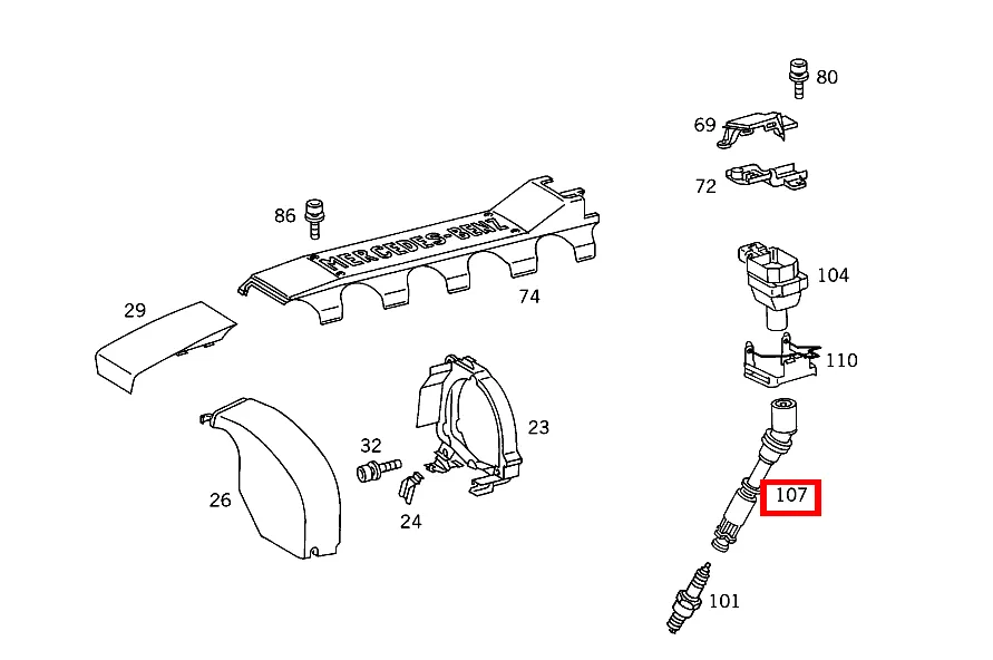 Кабельный штекер Mercedes-Benz A000159404264