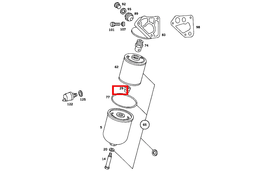 Пружина для SLC 107, SE 116, SEL 109 Mercedes-Benz A0001841037