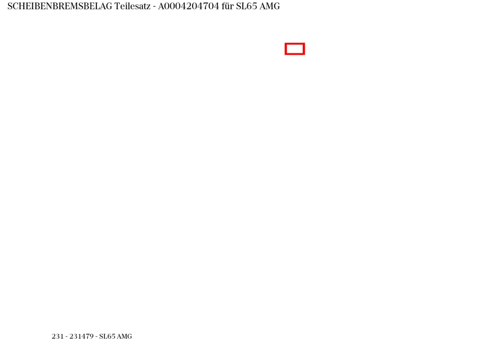 Комплект дисковых тормозных колодок для SL R231 Mercedes-Benz A0004204704