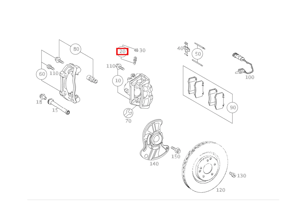 Комплект клапана прокачки левый и правый Mercedes-Benz A0004209255