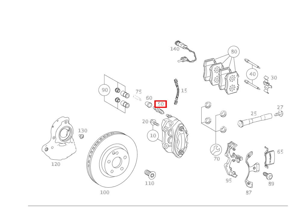 Клапан прокачки переднего суппорта Mercedes-Benz A0004209555