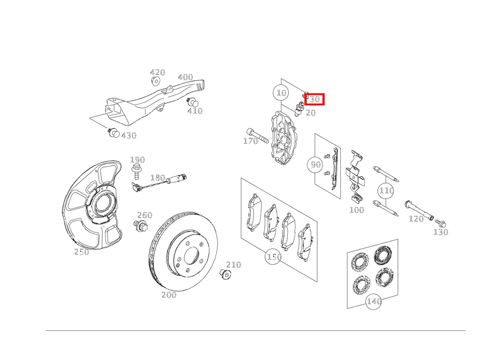 Пылезащитный колпачок клапана прокачки Mercedes-Benz A0004212648