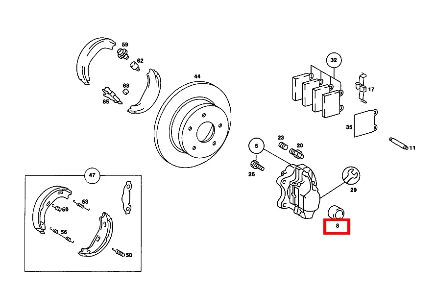 Поршень Teves для E W123 Mercedes-Benz A0004233783