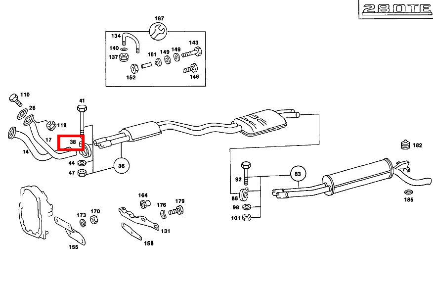 Хомут выхлопной трубы к глушителю задний Mercedes-Benz A0004900741