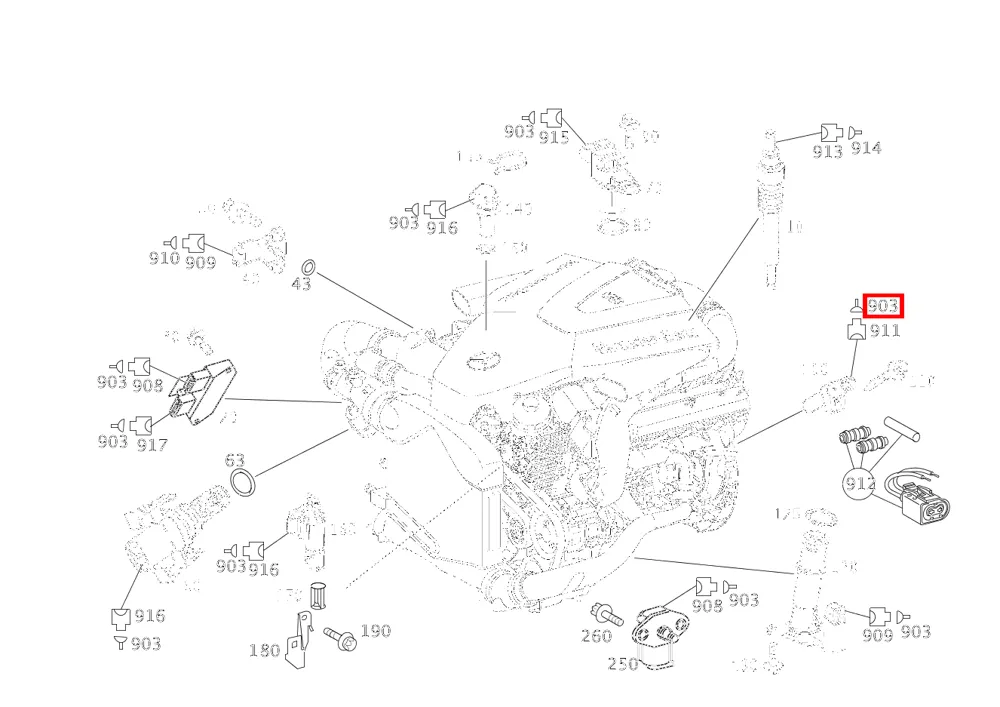 Переходник 5-контактный для E-класса 211 Mercedes-Benz A0005452684