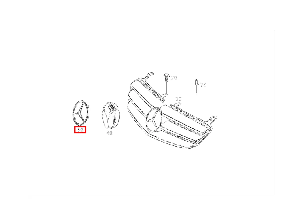 Звезда Mercedes решётки радиатора для R-класса 251 Mercedes-Benz A0008171416