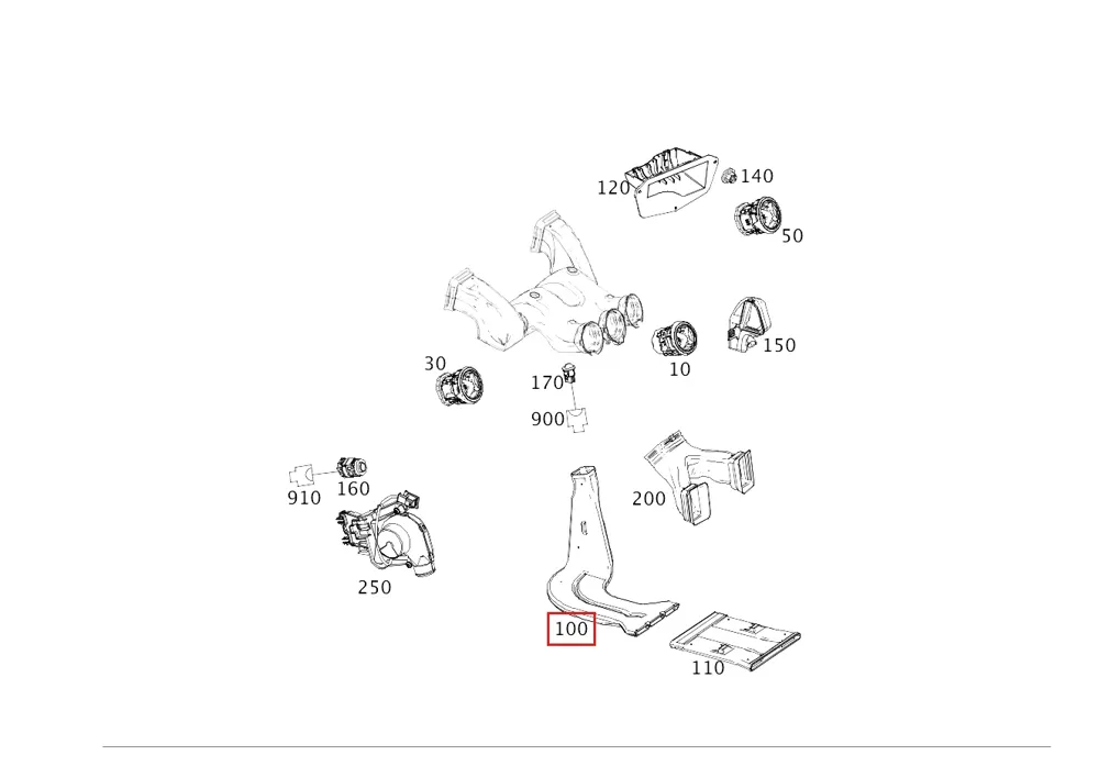 Световод для EQS, EQE и Mercedes-AMG EQE Mercedes-Benz A0008208705
