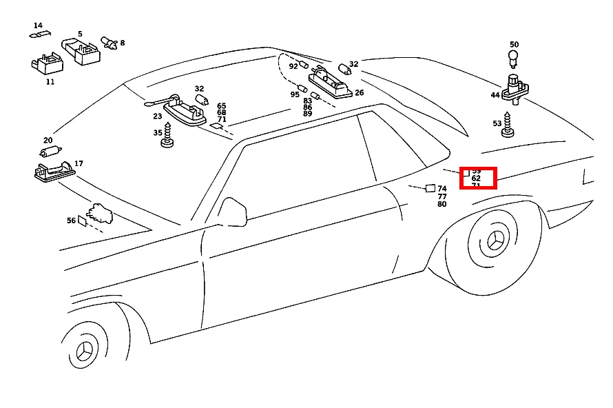 Разъём для SLC-класса 107 Mercedes-Benz A0008210138