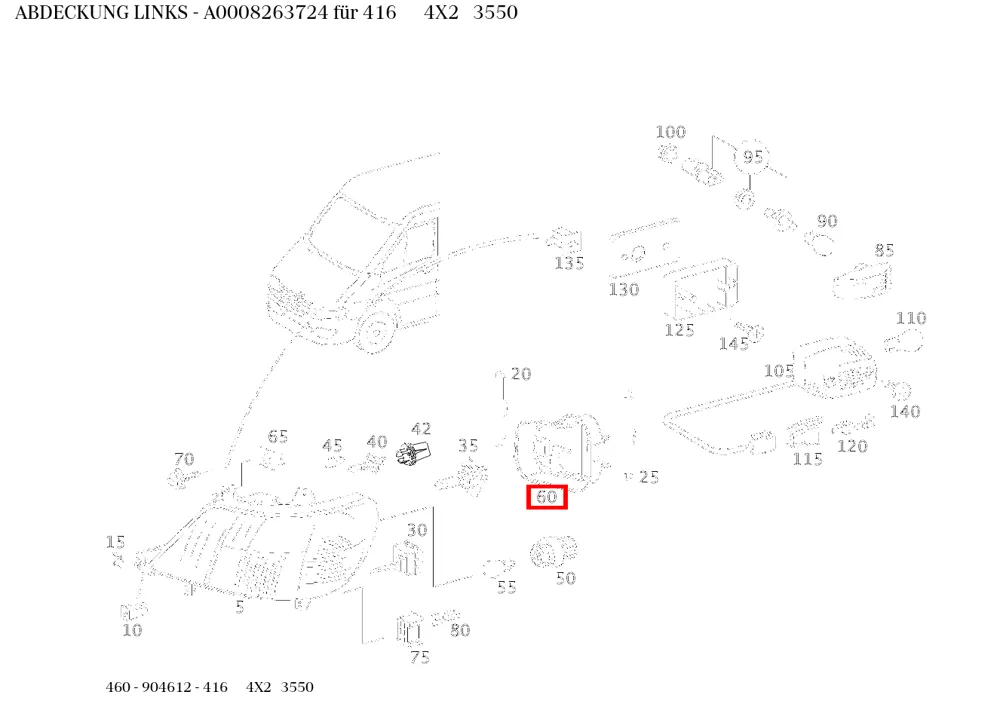 Крышка Mercedes-Benz A000826372464
