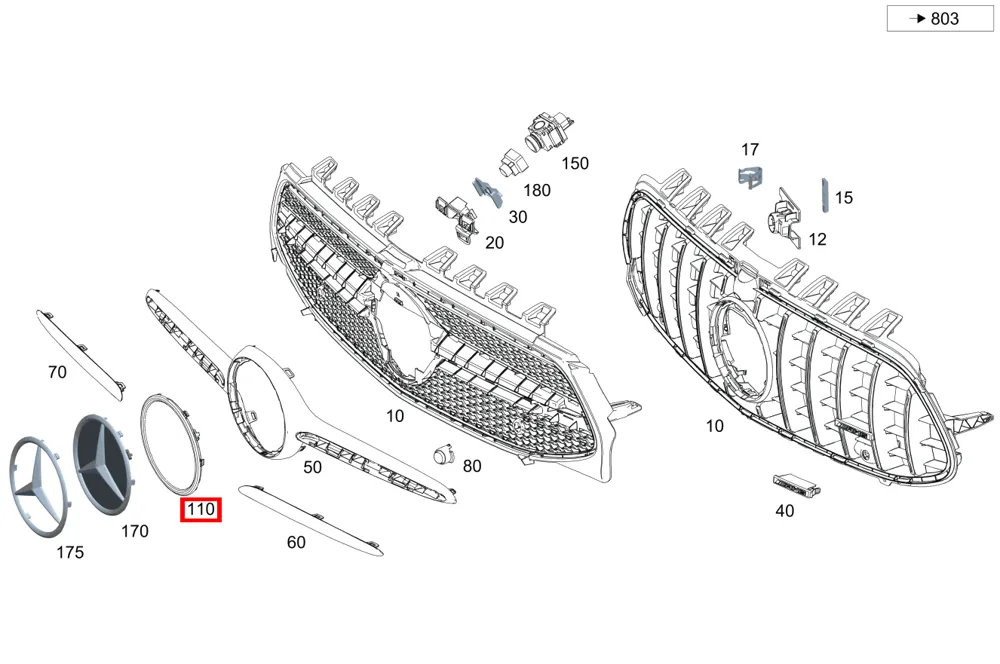 Основание CLA 118, C 205 Mercedes-Benz A0008880000