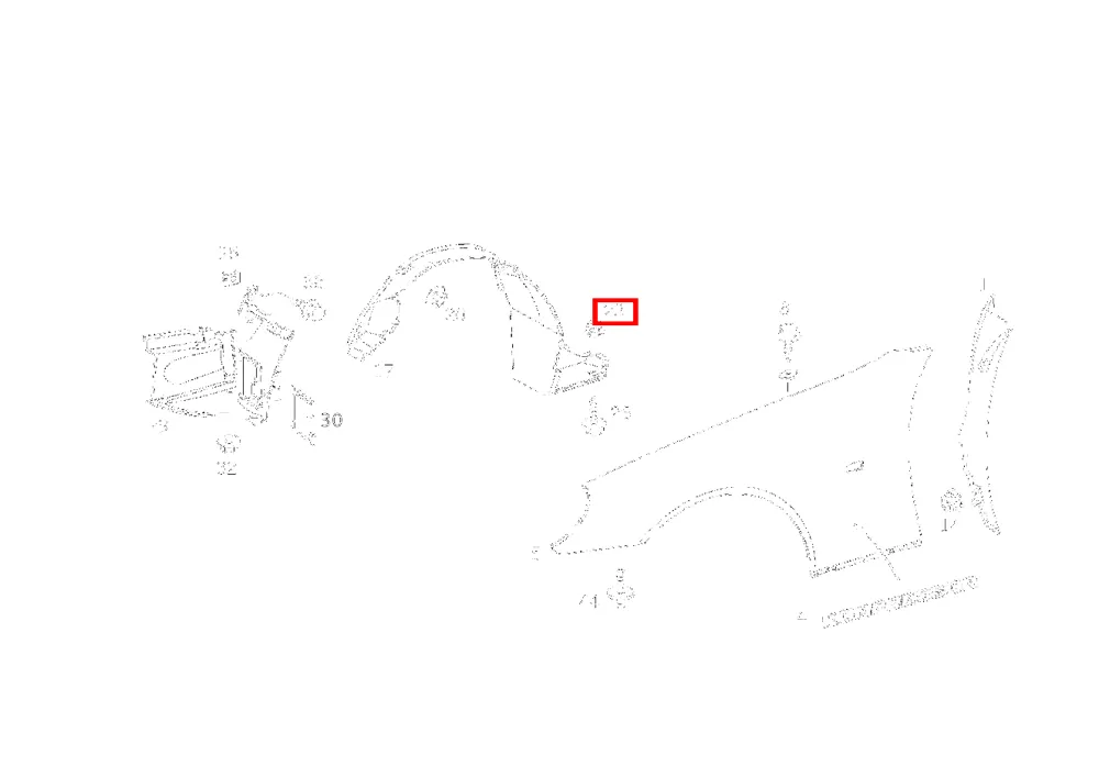 Дюбель крышки лонжерона для SLK R170 Mercedes-Benz A0009888625