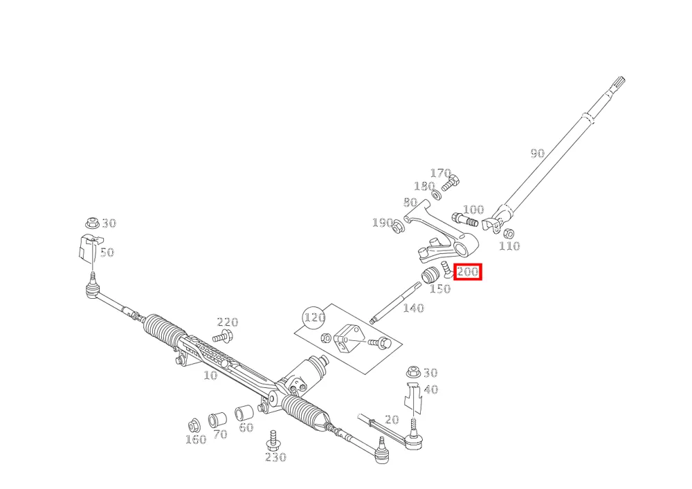 Винт с потайной головкой для SLR-класса 199 Mercedes-Benz A0009904902