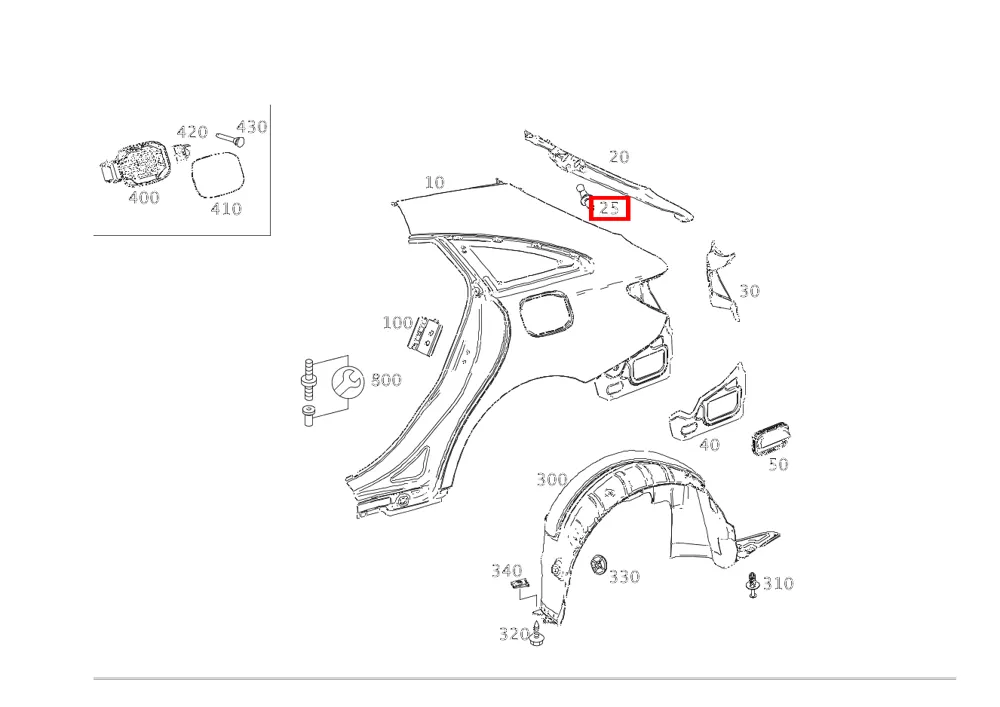 Шаровой палец верхний левый для CLA 117, GLA 156 и E 212 Mercedes-Benz A0009938360