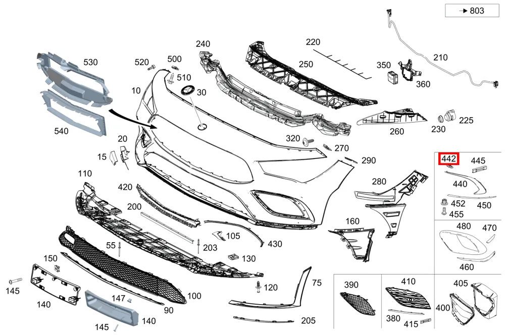 Фиксатор экрана Mercedes-Benz A0009949645