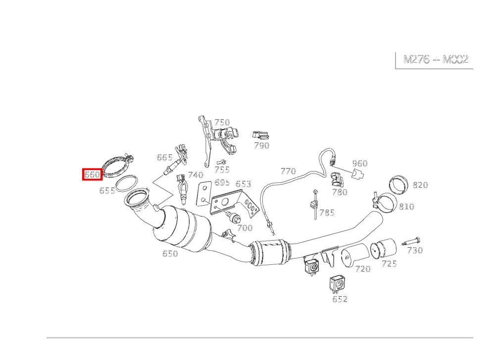 Профильный хомут выхлопной трубы к коллектору Mercedes-Benz A0009953633