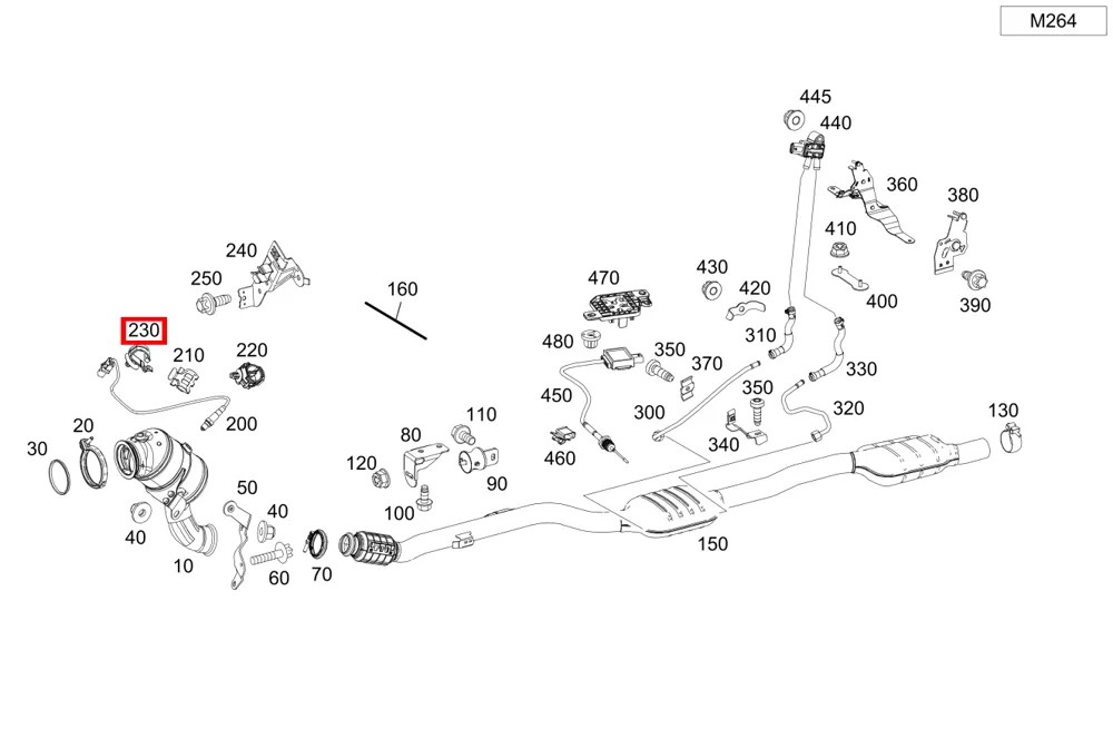 Хомут крепления провода зонда для C W205, GLC X253, E W213 Mercedes-Benz A0009958044