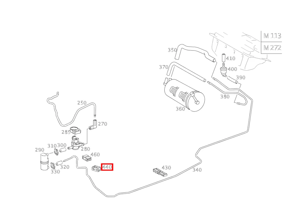 Держатель топливопроводов для SLK-класса 171 Mercedes-Benz A0009959014