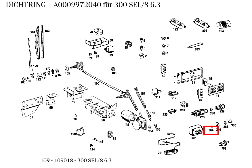Уплотнительное кольцо для SEL 109, SE 111 и SL 113 Mercedes-Benz A0009972040