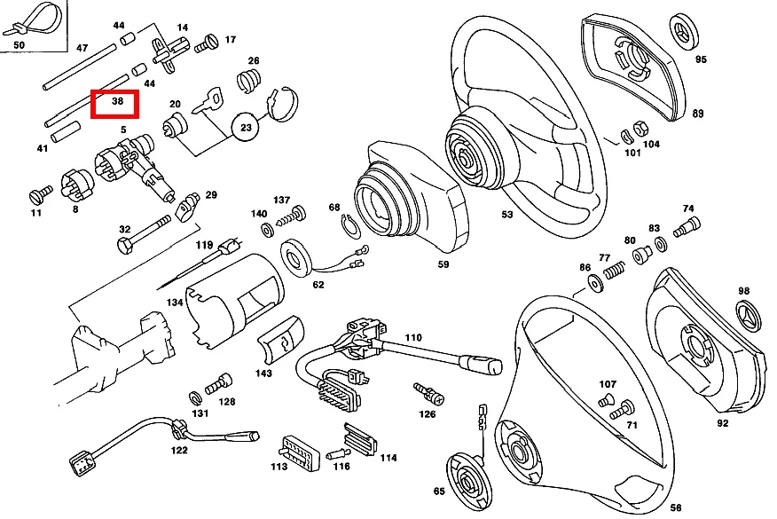 Трубка 4x0,75 для E-класса 123 Mercedes-Benz A0009974152