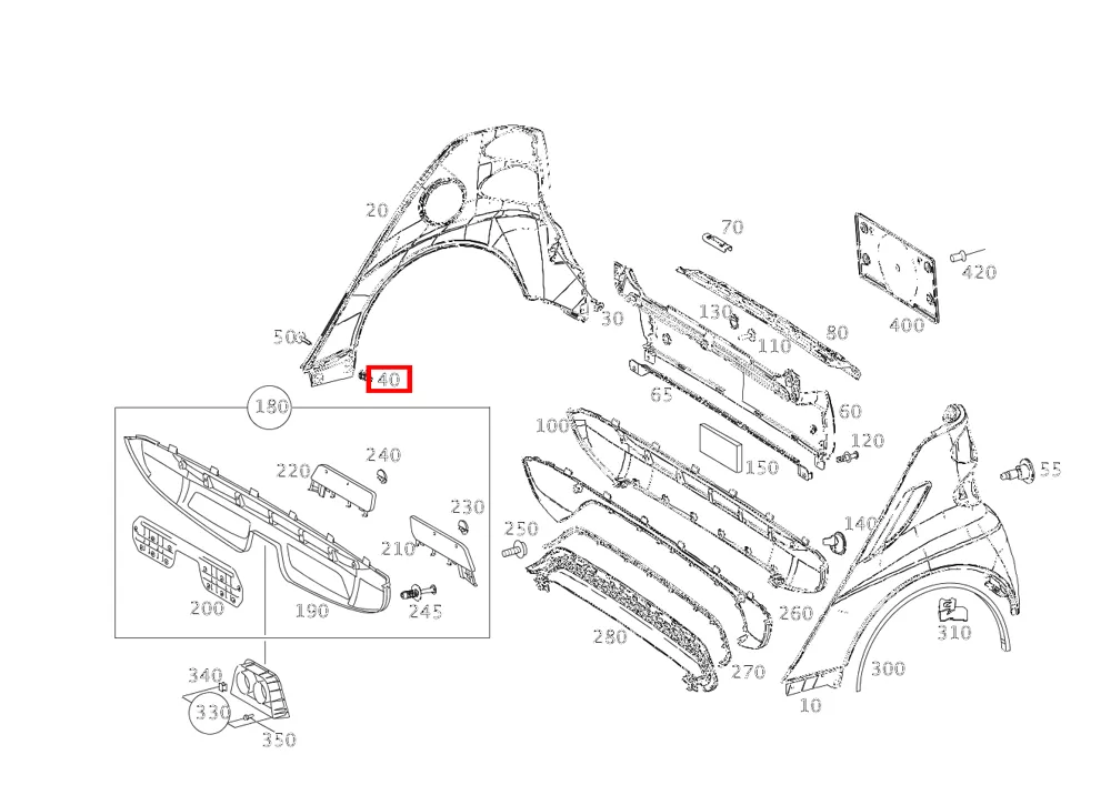 Дюбель крепления крыла для G-класса 460 Mercedes-Benz A0009982485