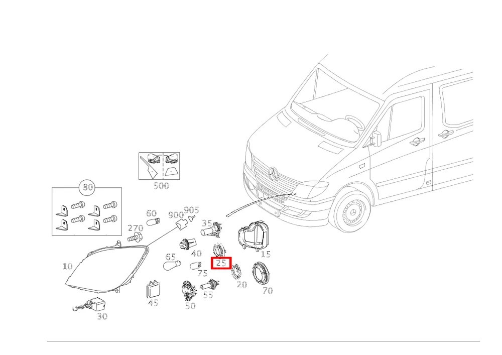 Крышка на Sprinter 906 Mercedes-Benz A0009985821