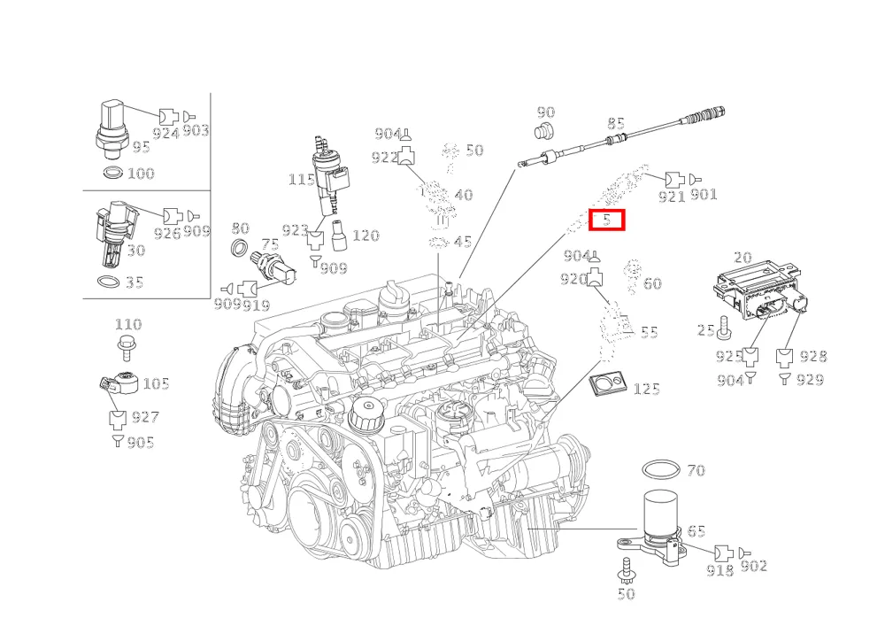 Свеча накала Mercedes-Benz A001159680190