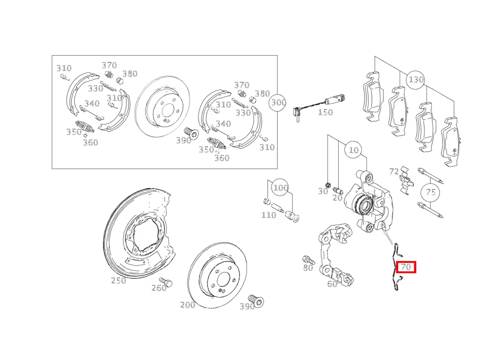 Распорная пружина Mercedes-Benz A001421239164