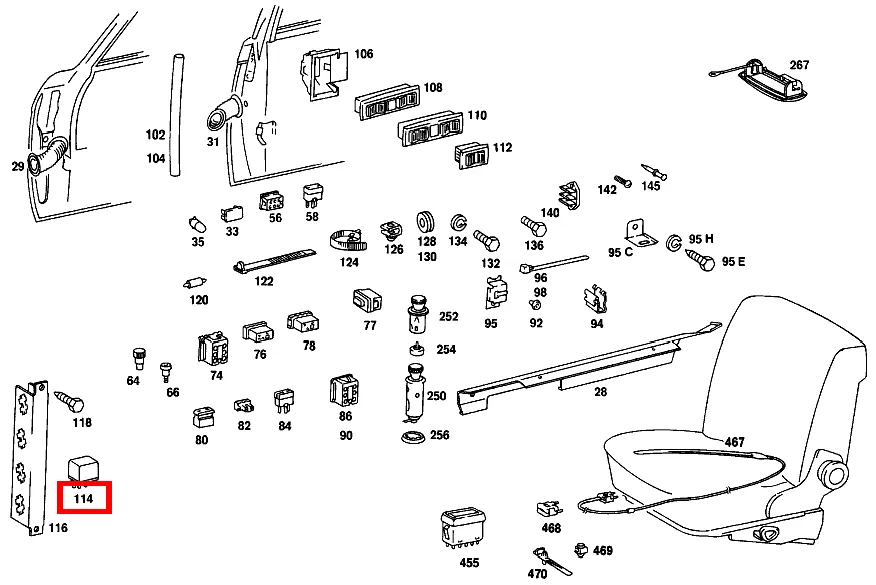 Реле для SE W116 Mercedes-Benz A0015420219
