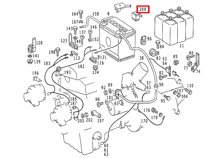 Реле отключения аккумулятора для E 124 и GLB 247 190 201 Mercedes-Benz A0015427519