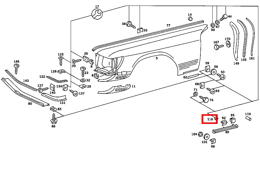 Кнопка правая Mercedes-Benz A0019887681