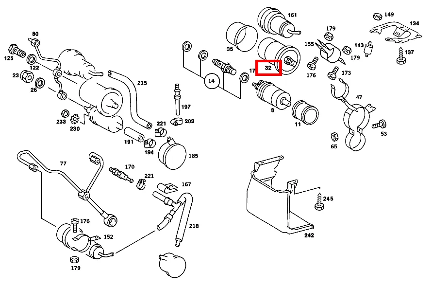 Топливный фильтр Mercedes-Benz A0024774501