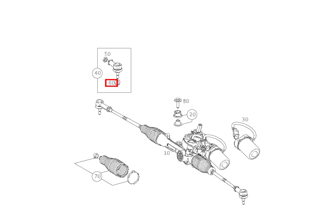 Гайка рулевой тяги к поворотному кулаку для G-класса 460 Mercedes-Benz A0029901154
