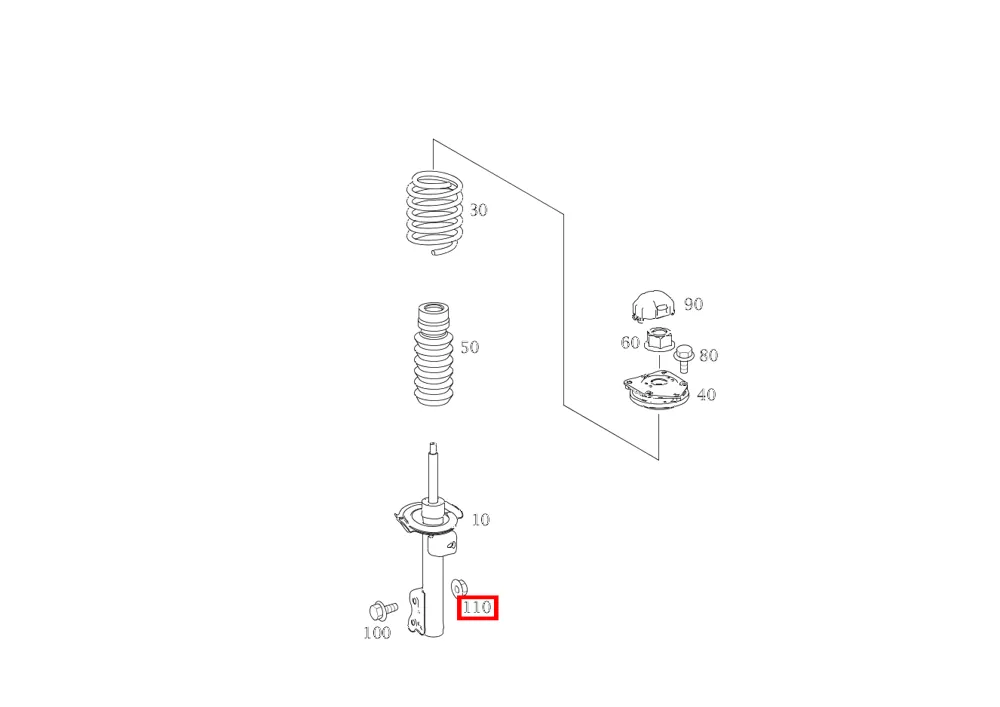 Гайка косого рычага M14x1,5 правая Mercedes-Benz A0029903554