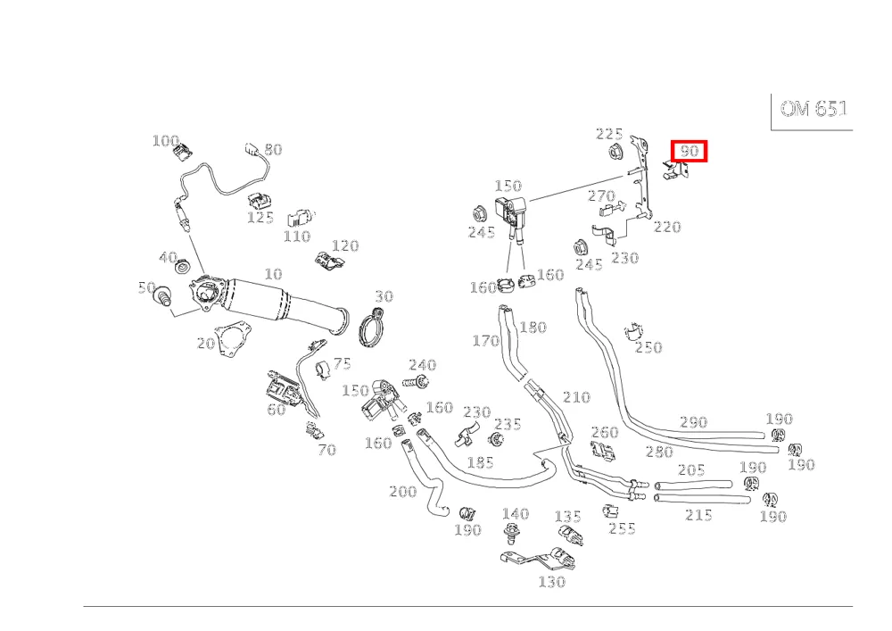 Скоба провода лямбда-зонда Mercedes-Benz A0029912770
