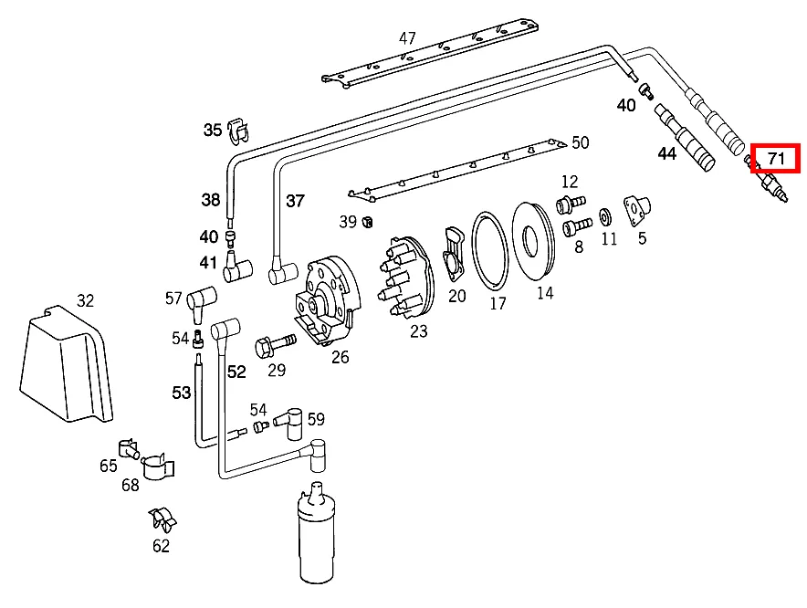 Свеча зажигания Mercedes-Benz A0031590503