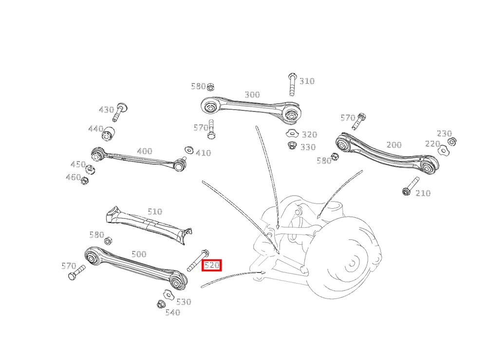 Винт рулевой тяги M12x1,5x87 правый Mercedes-Benz A0049906605