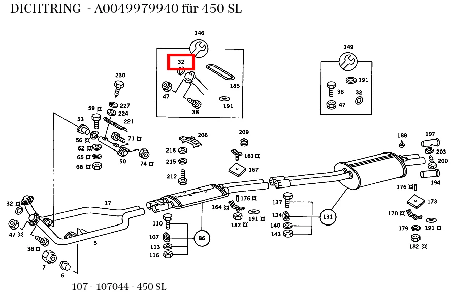 Уплотнительное кольцо для SLC 107 и SE 116 Mercedes-Benz A0049979940