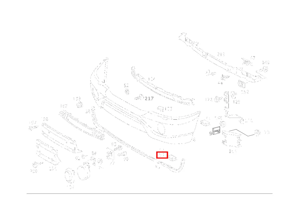 Скоба нижней облицовки на верхней облицовке для M W164, R W251, CLA C117 Mercedes-Benz A0109881578