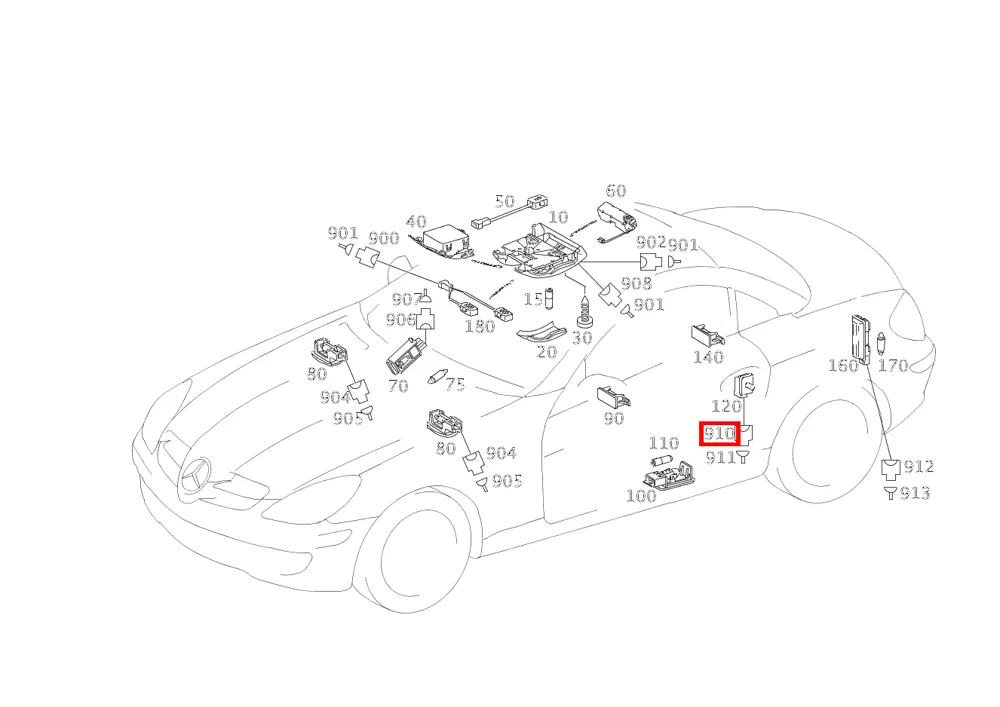 Контакт концевика двери Mercedes-Benz A0125457126