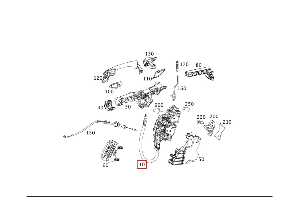 Замок двери правый для EQS, EQE и моделей Mercedes-AMG EQE/EQS Mercedes-Benz A0997305601