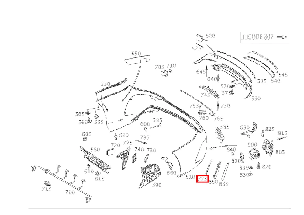 Накладка-решетка Mercedes-Benz A117885025364