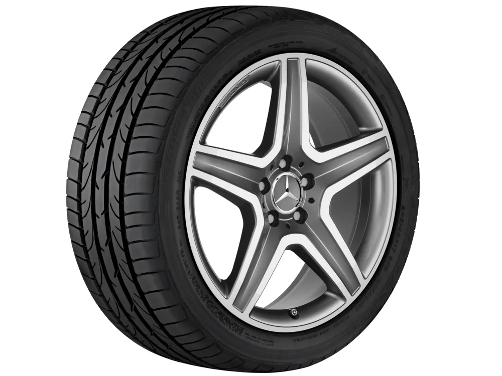 Колёсный диск AMG 5 спиц 19" 8J x 19 ET43,5 серый титан с проточкой Mercedes-Benz A15640106007X21